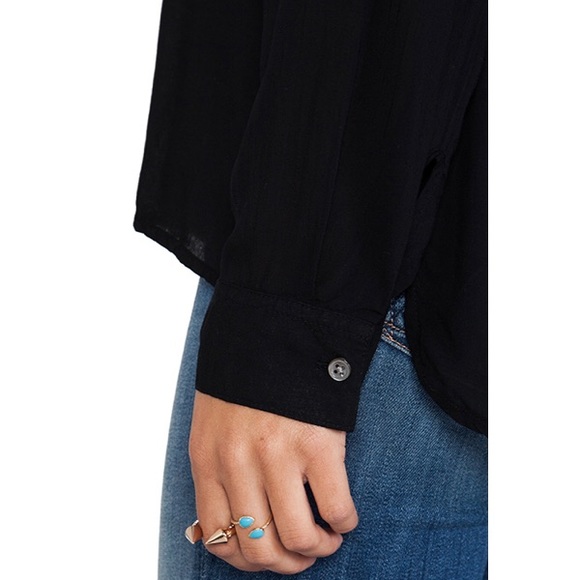 James Perse Collarless Pocket Shirt - Picture 3 of 5